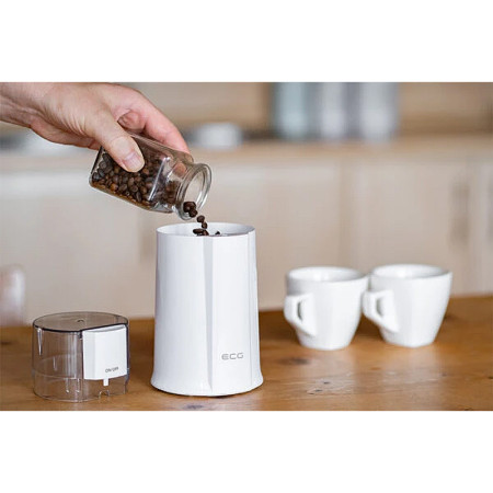Mlynček na kávu ECG KM 122 Easygrind White 200W