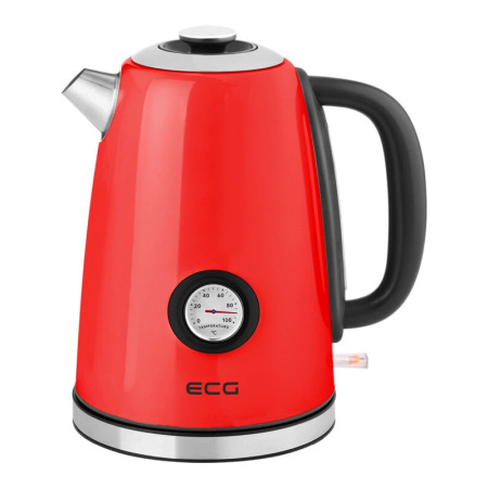 Kanvica rýchlovarná ECG RK1700 MAGNIFICA CORSA červená 1,7L s teplomerom