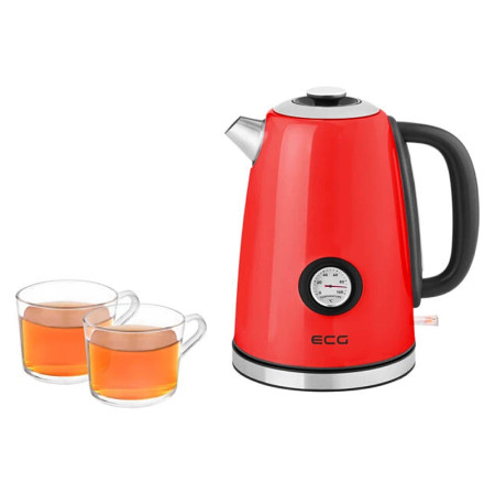 Kanvica rýchlovarná ECG RK1700 MAGNIFICA CORSA červená 1,7L s teplomerom