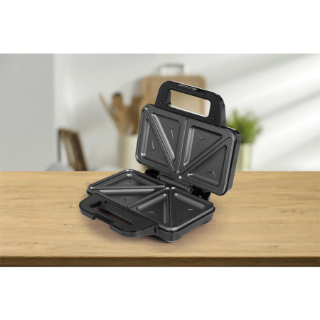 Sendvičovač ECG S 2120 Grande nerez 900W (trojuholníky)