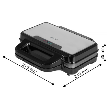 Sendvičovač ECG S 2120 Grande nerez 900W (trojuholníky)