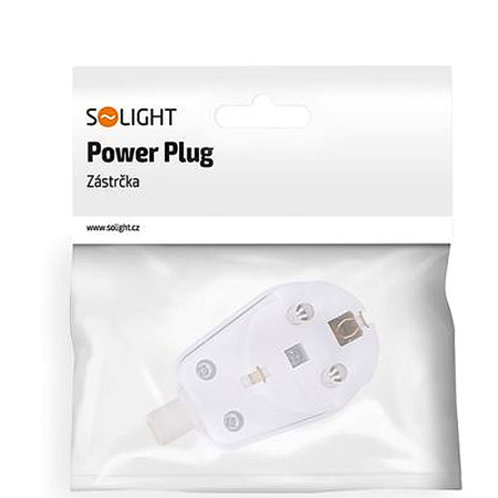 Vidlica 230V biela uhlová SOLIGHT P70