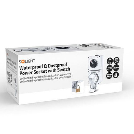 Zásuvka VDT IP66 s vypínačom SOLIGHT 5B351