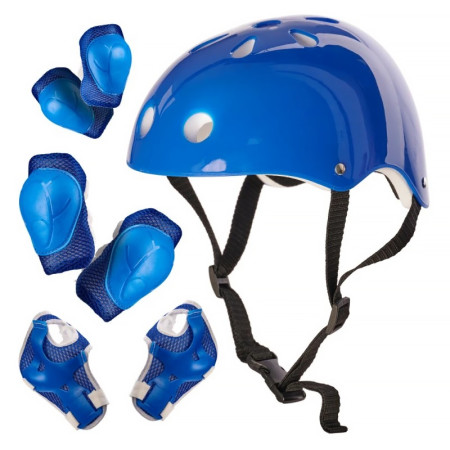 Detská prilba s chráničmi DYNAMIC HELMET modrá