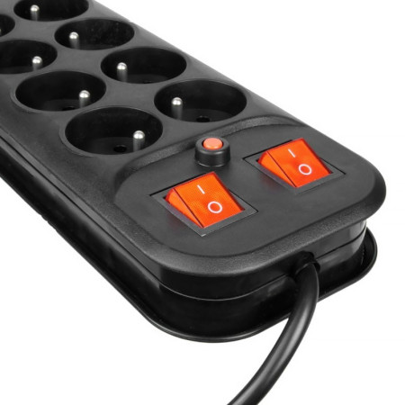 Prepäťová ochrana 1,8m/12z+2xV DPM PPS52 PO1812VBK čierna