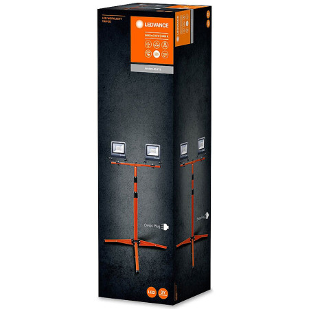 Reflektor montážny LED LEDVANCE WORKLIGHT 2x30W-FVL statív 4000K PLUG