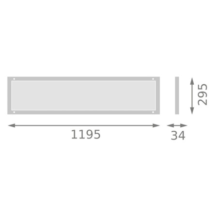 PANEL LED prisadený LEDVANCE PL INTEGRATED SF 1200 35W/4000K 120x30 4200lm VC