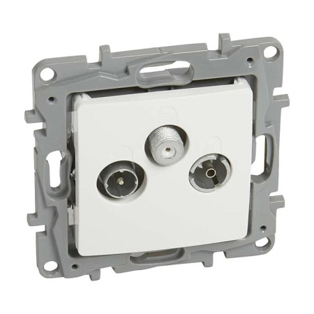 Zásuvka TV+R+SAT priebežná 1,5dB LEGRAND NILOE 764564 biela