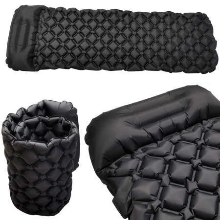 Nafukovacia karimatka čierna 190x60x6cm N-001