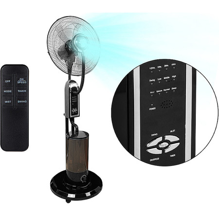 Ventilátor stojanový 40cm BLOW 44-660 čierny 90W s parou