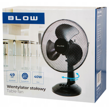 Ventilátor stolový 30cm BLOW 44-063 čierny