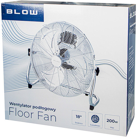 Ventilátor podlahový 45cm BLOW 44-065 200W kovový