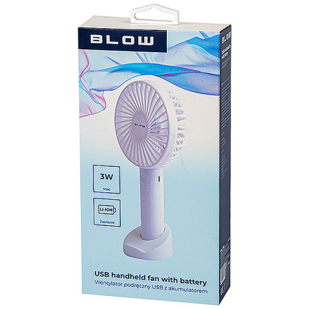 Ventilátor ručný BLOW 44-504 3W nabíjateľný