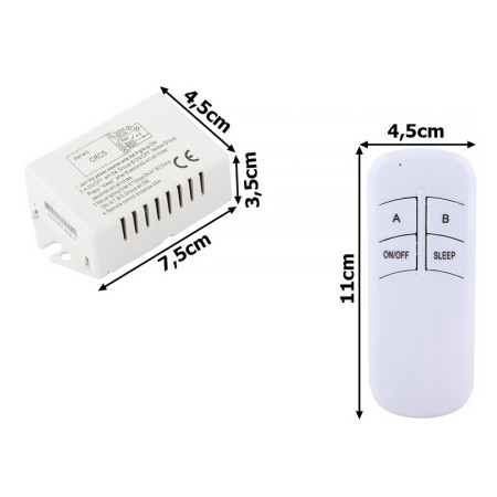 Spínač diaľkovo ovládaný RF s diaľkovým ovládačom AERIALD CRCS