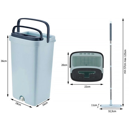 Mop na podlahu SQUEEZE FLAT MOP YY-F8818