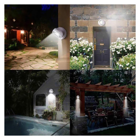 Svietidlo nočné LED ATOMIC ANGEL biele s pohybovým senzorom na batérie 450lm