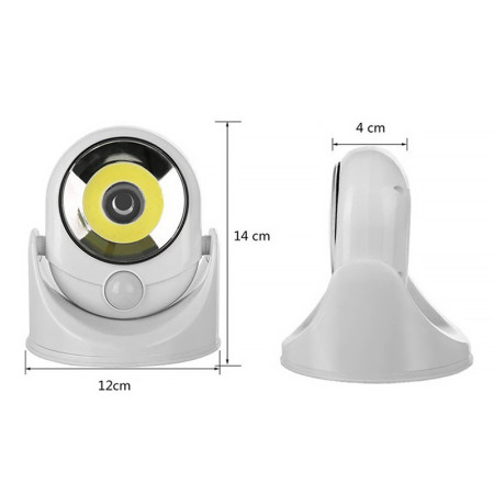 Svietidlo nočné LED ATOMIC ANGEL biele s pohybovým senzorom na batérie 450lm