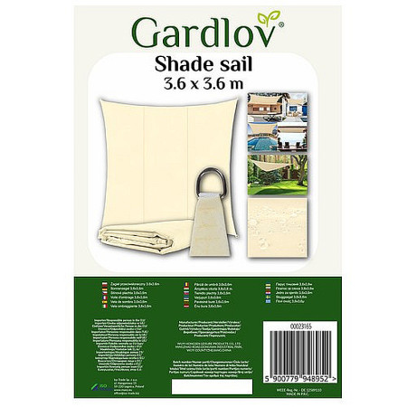 Tieniaca plachta 3,6x3,6m béžová GARDLOV 23165
