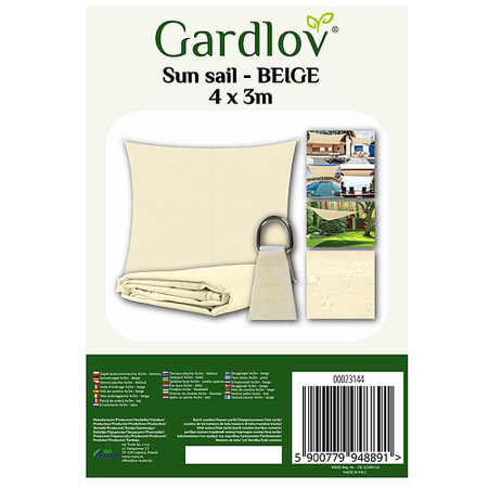 Tieniaca plachta 4x3m béžová GARDLOV 23144
