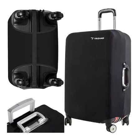 Obal na kufor M TRIZAND 23839 čierny (35-43x57-62x25-27cm)