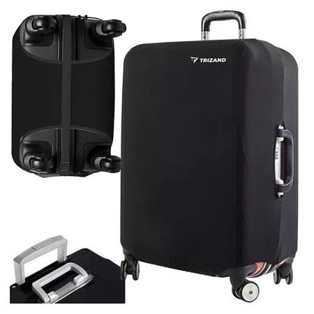 Obal na kufor L TRIZAND 23838 čierny (67-70x45-50x26-30cm)