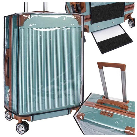 Obal na kufor L TRIZAND 23922 transparentný (67x47x33cm)