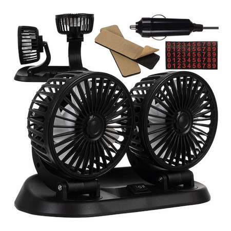 Ventilátor do auta 12V 2x10,5cm XTROBB 23222