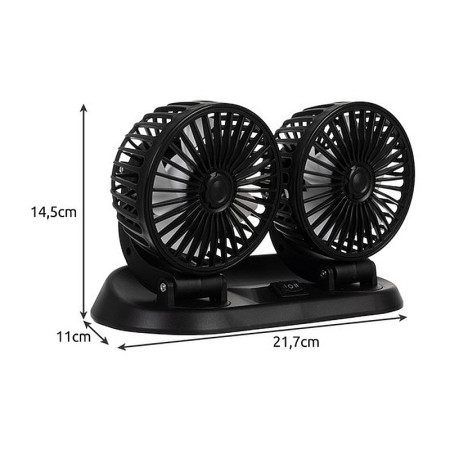 Ventilátor do auta 12V 2x10,5cm XTROBB 23222