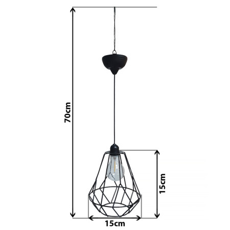 Lampa solárna HOME decor HD307 KATTY závesné
