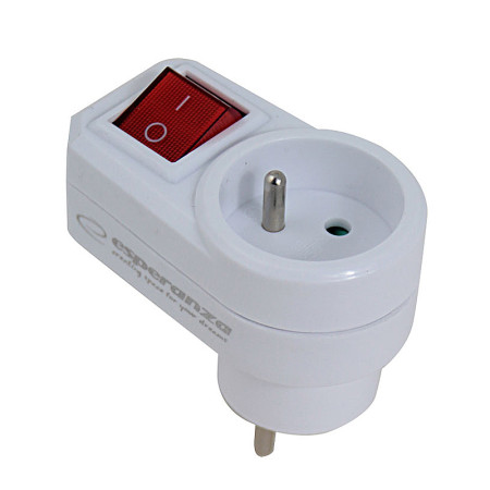 Zásuvka priebežná s vypínačom ESPERANZA ELK301W (P96)