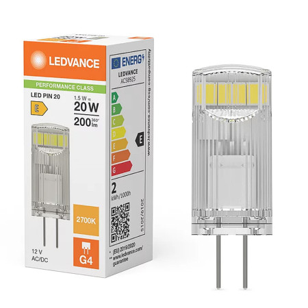 Žiarovka LEDVANCE LED PPIN20 G4 1,5W/827 CL PMC