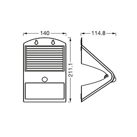 Svietidlo nočné LED LEDVANCE ENDURA FLOOD BUTTERFLY SOLAR SENZOR 4W 4000K BLACK s pohybovým senzorom