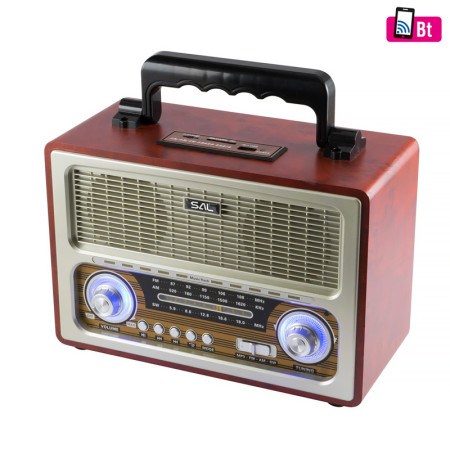 Rádio prenosné SAL RRT3 retro