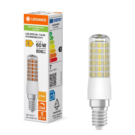 Žiarovka LEDVANCE LED TSLIM60D E14 6,5W/827 digestorova DIM (LEDSSTIX)
