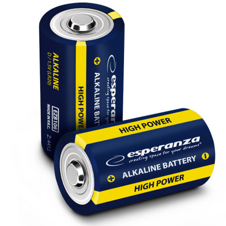 Batéria ESPERANZA LR20 alkalická (2ks box)