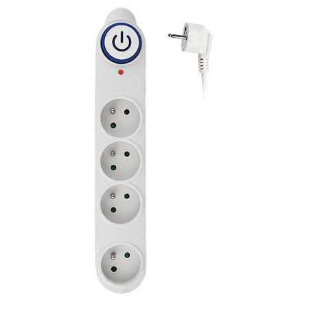 Prepäťová ochrana 1,5m/4z+V SOLIGHT PO46 biela