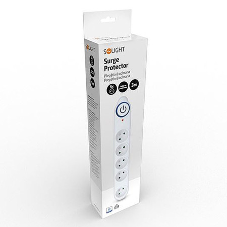Prepäťová ochrana 3m/5z+V SOLIGHT PO57 biela