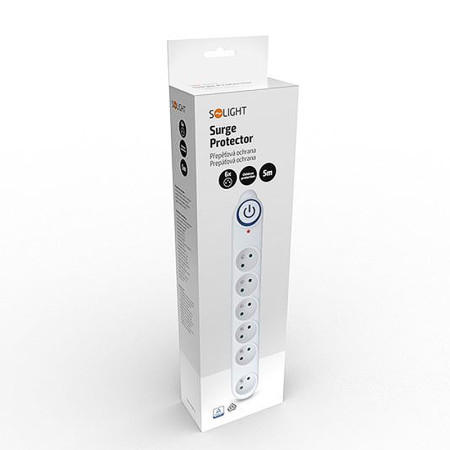 Prepäťová ochrana 5m/6z+V SOLIGHT PO64 biela