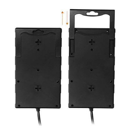 Prepäťová ochrana 2m/8z+V+USBA+USBC SOLIGHT PO80B čierna