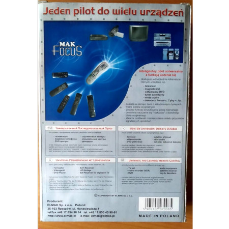Ovládač diaľkový MAK Focus učiaci sa (URC)