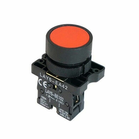 Tlačidlo 0-1 s kontaktom NO XBS NG22-EA42 červené 6A