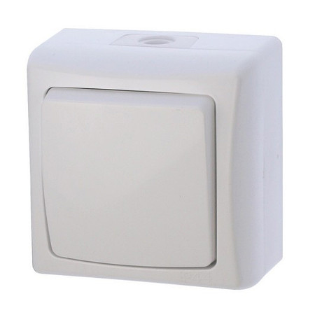 Vypínač č.6 VDT IP44 TESLA 4FN58135.2101 biely