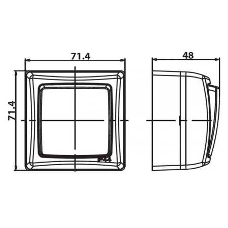 Vypínač č.6 VDT IP44 TESLA 4FN58135.2101 biely