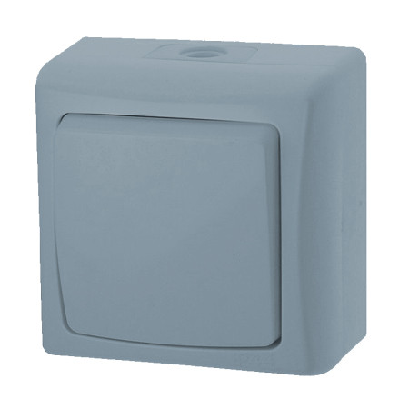 Vypínač č.6 VDT IP44 TESLA 4FN58135.2110 sivý