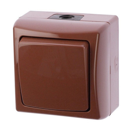 Vypínač č.6 VDT IP44 TESLA 4FN58135.2118/1 hnedý