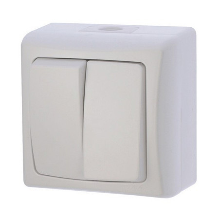 Vypínač č.5 VDT IP44 TESLA 4FN58132.2101 biely