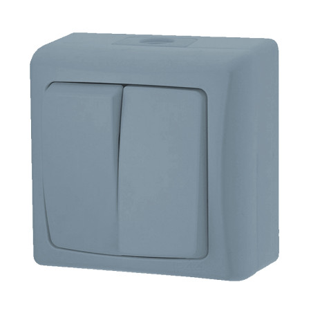 Vypínač č.5 VDT IP44 TESLA 4FN58132.2110 sivý