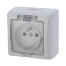 Jednozásuvka VDT IP44 TESLA 4FN15090.2101 biela