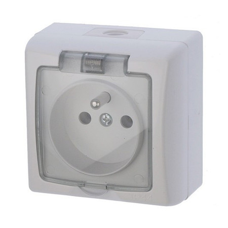 Jednozásuvka VDT IP44 TESLA 4FN15090.2101 biela