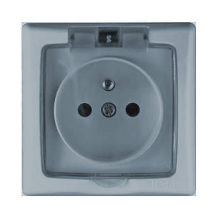 Jednozásuvka VDT IP44 TESLA 4FN15090.2110 sivá